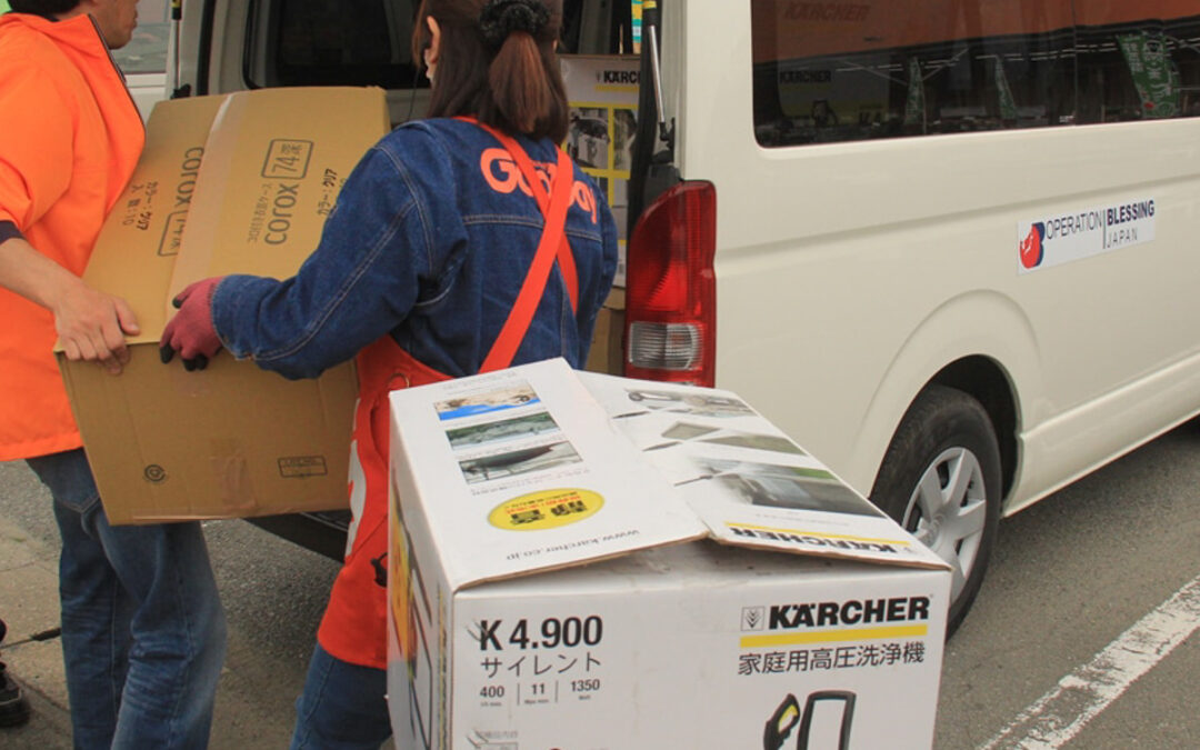 Delivering Supplies to Quake Victims in Japan