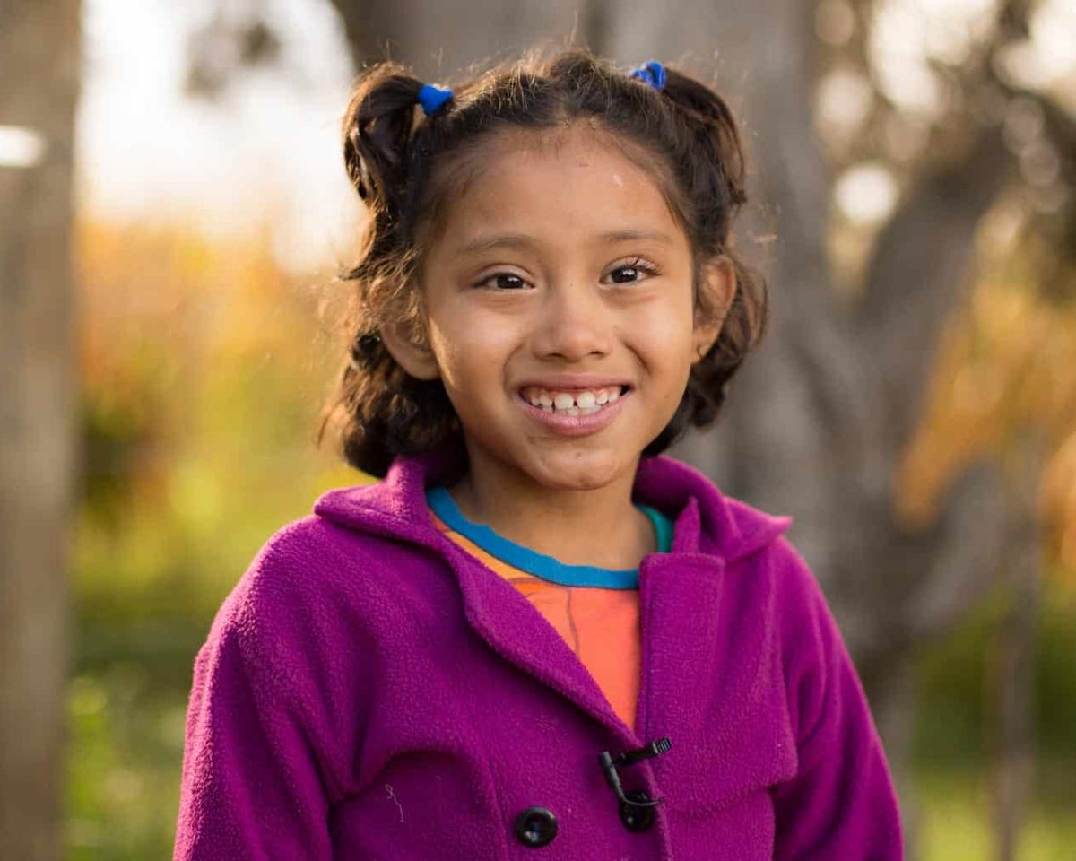 Dulce smiles after her operation provided by Operation Blessing.