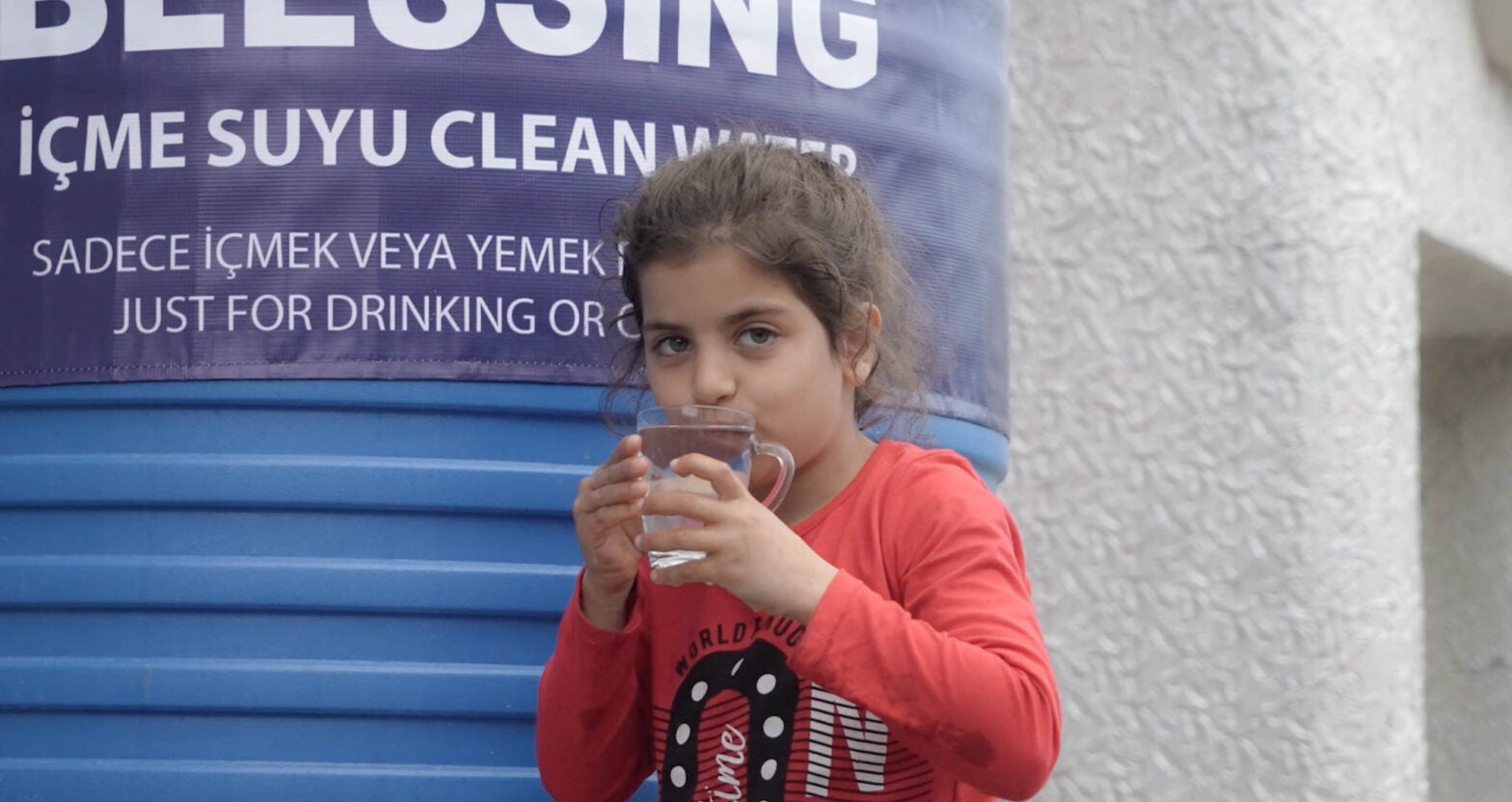 clean water for earthquake survivors