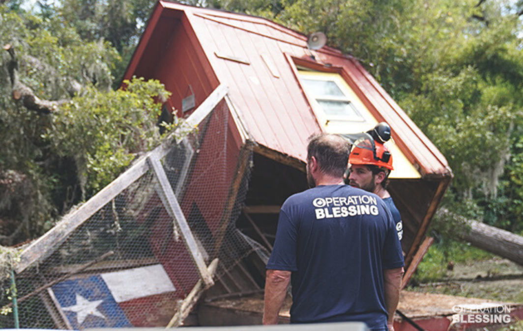 disaster relief after the flooding and hurricane