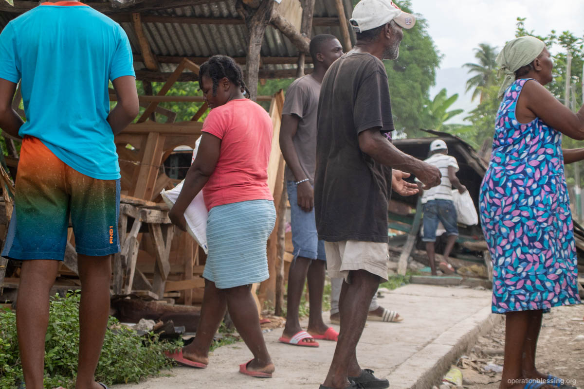 Emergency relief supplies after earthquake in Haiti