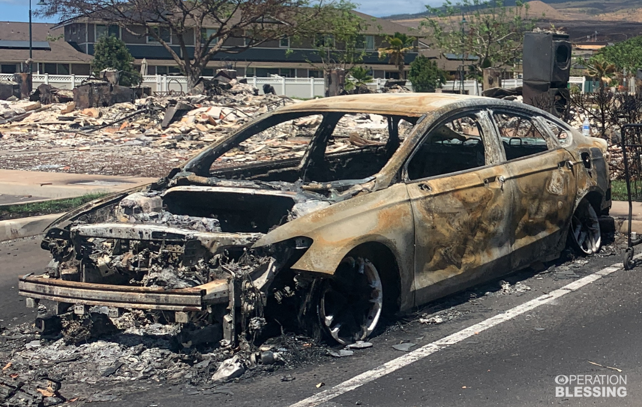 Hawaii wildfire damage