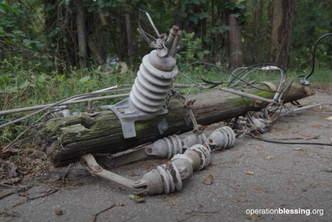 Damage from the storm in Asheville, North Carolina