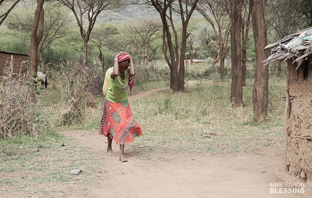 blessing a mother in Kenya