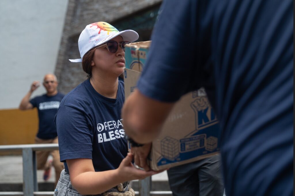 Providing relief after Colombia earthquake.