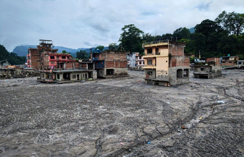 buildings and homes are destroyed in Nepal