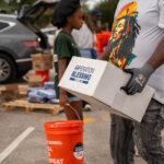 Delivering boxed supplies during disaster